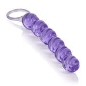 Фиолетовая анальная цепочка Swirl Pleasure Beads - 20 см. - фото, цены