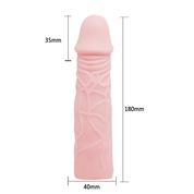 Удлиняющая насадка на пенис телесного цвета - 18 см. - фото, цены