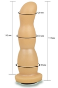 Телесная рельефная насадка Harness - 15,9 см. - фото, цены