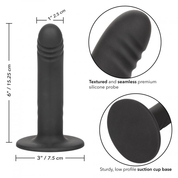 Черный анальный стимулятор 6” Ridged Probe - 15,25 см. - фото, цены