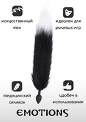 Черная анальная пробка с хвостом Emotions Furry - фото, цены