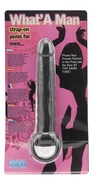 Чёрная насадка на пенис для анальной стимуляции Whata Man - 16 см. - фото, цены