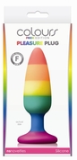 Радужная пробка Colours Pride Edition Pleasure Plug Medium - 13,3 см. - фото, цены