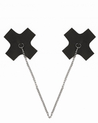 Черные пэстисы-кресты с цепочкой - фото, цены