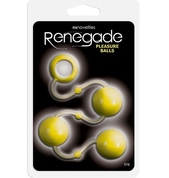 Желтые анальные шарики Renegade Pleasure Balls - фото, цены
