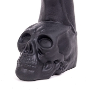 Черный фаллоимитатор-гигант с черепом Cock with Skull - 28 см. - фото, цены