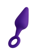 Фиолетовая анальная втулка Bung с петелькой - 11,5 см. - фото, цены
