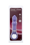 Фиолетовый анальный вибратор Good Vibes Ring-g Ribbed - 15,5 см. - фото, цены