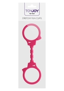 Розовые эластичные наручники Stretchy Fun Cuffs - фото, цены