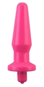 Розовая вибровтулка с закруглённым кончиком Popo Pleasure - 12,4 см. - фото, цены