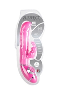 Розовый силиконовый вибратор типа babbit Purrfect Silicone 7inch - 18 см. - фото, цены