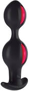 Чёрно-малиновые анальные шарики B Balls Duo - 12,5 см. - фото, цены