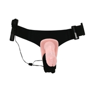 Женский страпон с вибрацией и вагинальной пробкой Ultra Passionate Harness - 18 см. - фото, цены