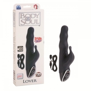 Чёрный заряжаемый вибратор Body Soul Rechargeable Lover - 19,5 см. - фото, цены