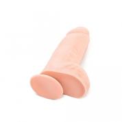 Телесный фаллоимитатор на присоске Pink Vibe - 22 см. - фото, цены