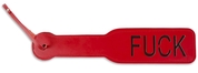 Красная шлёпалка Fuck - 31,5 см. - фото, цены