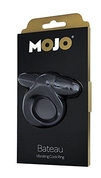 Чёрное эрекционное кольцо с виброэлементом Mojo Bateau - фото, цены