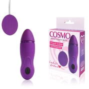 Фиолетовое виброяйцо Cosmo с пультом управления вибрацией - фото, цены