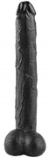 Черный реалистичный фаллоимитатор - 39,5 см. - фото, цены