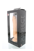 Телесный силиконовый фаллоимитатор Purrfect Silicone Deluxe Dong 7inch - 18 см. - фото, цены