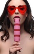 Розовый вибростимулятор-эскимо 10x Popsicle Vibrator - 21,6 см. - фото, цены