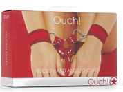 Красный комплект оков Velcro hand and leg cuffs - фото, цены