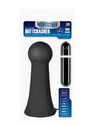 Большая чёрная вибропробка Menzstuff Vibrating Buttcrasher Bulbous - 20 см. - фото, цены
