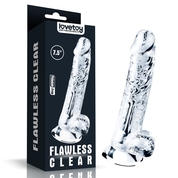 Прозрачный фаллоимитатор Flawless Clear Dildo 7.5 - 19 см. - фото, цены