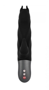 Чёрный вибратор Darling Devil с клиторальным отростком - 20,5 см. - фото, цены