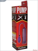 Фиолетовая вакуумная помпа Eroticon Pump X1 с грушей - фото, цены
