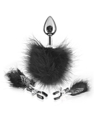 Набор Feather Nipple Clamps Butt Plug: зажимы на соски и анальная пробка с пёрышками - фото, цены