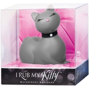 Серый массажёр-кошка I Rub My Kitty с вибрацией - фото, цены