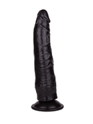 Фаллоимитатор на присоске из чёрного геля - 17 см. - фото, цены