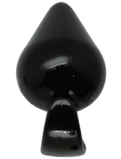Черная коническая анальная пробка с ограничителем - 11 см. - фото, цены