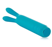 Голубой вибратор с ушками Rabbit Bullet Vibrator - 8,9 см. - фото, цены