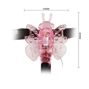 Розовая вибробабочка Sexy Friend на ремешках - фото, цены