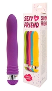 Фиолетовый эргономичный вибратор Sexy Friend - 17,5 см. - фото, цены
