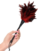 Кисточка с красно-чёрными пёрышками Frisky Feather Duster - 36 см. - фото, цены