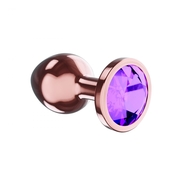 Пробка цвета розового золота с фиолетовым кристаллом Diamond Amethyst Shine S - 7,2 см. - фото, цены