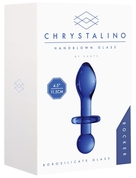 Синяя анальная пробка Chrystalino Rocker - 11,8 см. - фото, цены