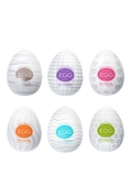 Набор из 6 мастурбаторов-яиц Tenga Egg I Strong Sensations с различными рельефом - фото, цены