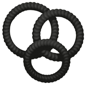 Набор из трех черных эрекционных колец - фото, цены