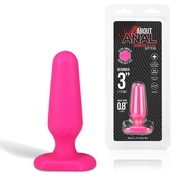 Розовый анальный плаг из силикона Seamless Silicone Butt Plug - 7,5 см. - фото, цены