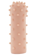 Удлиняющая телесная насадка на пенис с шишечками XLover - 18 см. - фото, цены