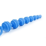 Синяя анальная цепочка Climax Anal Anal Beads Silicone Ridges - 32,6 см. - фото, цены