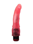 Розовый гелевый вибромассажёр - 19,3 см. - фото, цены