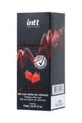 Жидкий массажный гель Vibration Strawberry с ароматом клубники и эффектом вибрации - 17 мл. - фото, цены