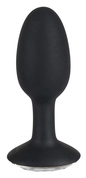 Чёрная анальная втулка с кристаллом Diamond Silicon Plug Large - 11 см. - фото, цены