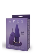 Фиолетовая анальная вибропробка Apex Butt Plug Large Purple - 15 см. - фото, цены