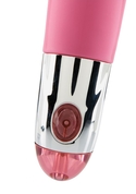 розовый вибратор со стимуляцией клитора Lovely Vibes G-spot Twin - 20 см. - фото, цены